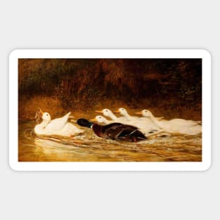 A Stern Chase is a Long Chase by Briton Riviere Magnet